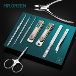 EquiposMr.Green - set de manicura profesional - cortaúñas / tijeras / pinzas - 9 piezas