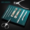 EquiposMr.Green - set de manicura profesional - cortaúñas / tijeras / pinzas - 9 piezas