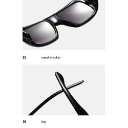 Gafas de solGafas de sol grandes de moda - con tinte - con adorno de metal dorado - unisex