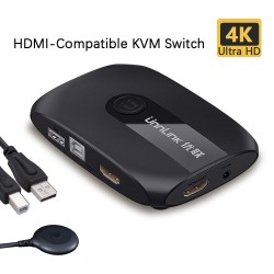 Conmutadores HDMIConmutador KVM HDMI - con extensor - 4 USB 2.0 - 4K30Hz 1080P60Hz