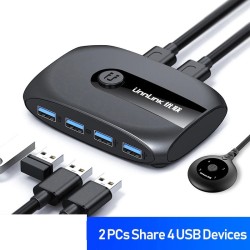 HDMI SwitchersConmutador KVM - USB 2.0 / 3.0 - para Windows 10 / PC / teclado / mouse / impresora - compartir / emparejar
