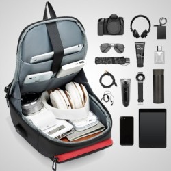 MochilasBandolera multifunción - Mochila para portátil de 9,7" - con puerto de carga USB - resistente al agua