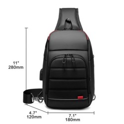 MochilasBandolera multifunción - Mochila para portátil de 9,7" - con puerto de carga USB - resistente al agua