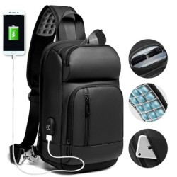 MochilasBolso de hombro de moda para computadora portátil - mochila con puerto de carga USB - resistente al agua