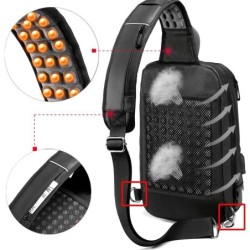 MochilasBolso de hombro de moda para computadora portátil - mochila con puerto de carga USB - resistente al agua