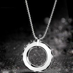 Fashionable round tungsten pendant - with titanium steel necklaceNecklaces