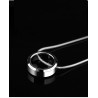Trendy round pendant - with titanium steel chain - unisexNecklaces