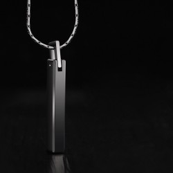 CollarColgante clásico en forma de palo - con cadena - tungsteno - unisex