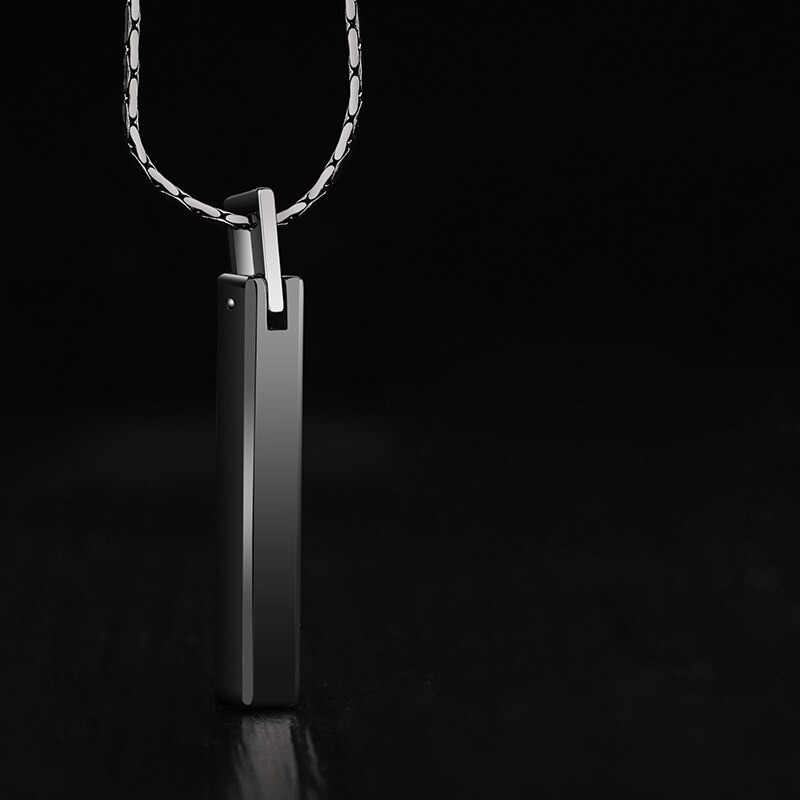 CollarColgante clásico en forma de palo - con cadena - tungsteno - unisex