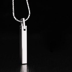 CollarColgante clásico en forma de palo - con cadena - tungsteno - unisex
