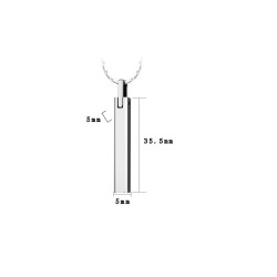 CollarColgante clásico en forma de palo - con cadena - tungsteno - unisex