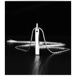CollarColgante clásico en forma de palo - con cadena - tungsteno - unisex
