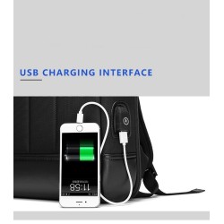 MochilasElegante mochila para portátil - extrafina - resistente al agua - con puerto de carga USB