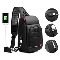 MochilasBandolera multifunción - Mochila para portátil de 9,7" - con puerto de carga USB - resistente al agua