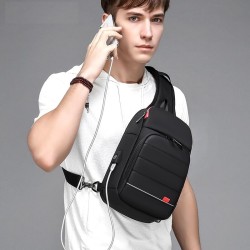 MochilasBandolera multifunción - Mochila para portátil de 9,7" - con puerto de carga USB - resistente al agua