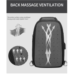 MochilasBandolera multifunción - Mochila para portátil de 9,7" - con puerto de carga USB - resistente al agua