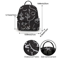 MochilasMinimochila de moda - resistente al agua - cara abstracta impresa