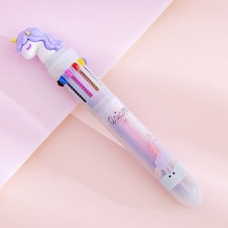 Bolígrafos & lápices?Bolígrafo de gel multicolor - con flamenco - 10 colores de tinta