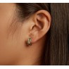 AretesLimón natural fresco / hojas - pendientes de botón - plata de ley 925