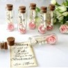 BodaMini botellas de cristal con corcho - decoracion bodas colgantes - 25ml