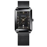 CRRJU - luxury square golden watch - Quartz - stainless steel mesh bracelet - waterproofWatches