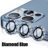ProteccionProtector de lente de cámara Diamond - anillo de metal brillante - para iPhone