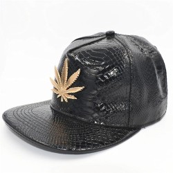 Sombreros & gorrasGorra de béisbol - snapback de cuero - con hoja de metal - estilo hip hop