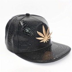 Sombreros & gorrasGorra de béisbol - snapback de cuero - con hoja de metal - estilo hip hop