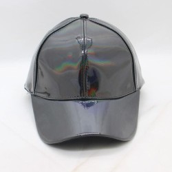 Rainbow baseball cap - patent leather - hip-hop styleHats & Caps