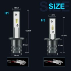 H3Bombilla LED para coche - superbrillante - H1 / H3 - 20W - 6000K - 2 piezas