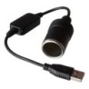 Encendedor de autoToma de mechero de coche - USB 5V a 12V - con cable