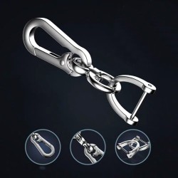 llaveroLlavero de metal - Rotación de 360 grados - Desmontable - Forma de D