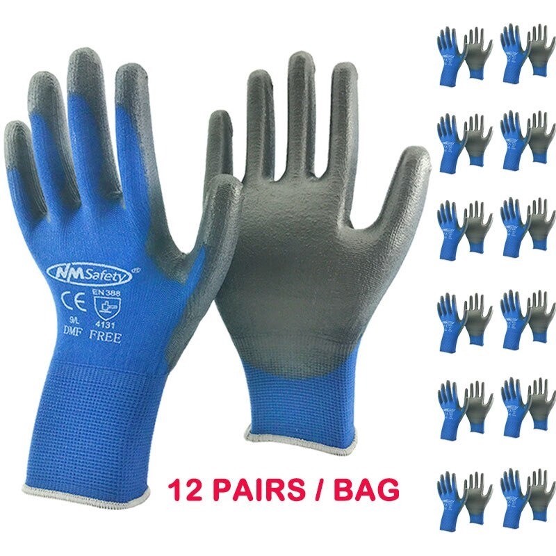 Seguridad & protecciónGuantes de protección de trabajo - flexibles - nylon / poliéster - 12 pares