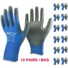 Seguridad & protecciónGuantes de protección de trabajo - flexibles - nylon / poliéster - 12 pares
