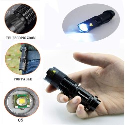 LinternasMECO Q5 - mini linterna LED de aluminio - 500LM