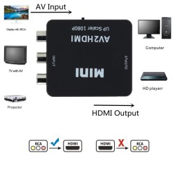 DivisorAdaptador convertidor AV a HDMI AV2HDMI 1080p