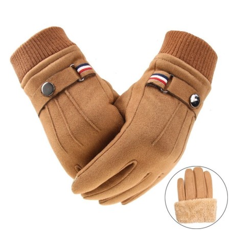 GuantesCálidos guantes de ante de invierno - con forro polar - función de pantalla táctil - unisex