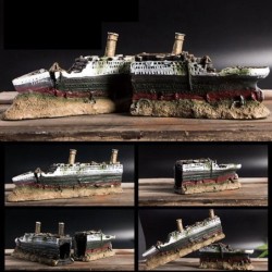 AcuarioMaqueta Titanic en resina - decoración acuario