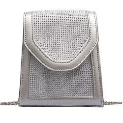 Fashionable small shoulder bag - with rhinestones / chain strapBags
