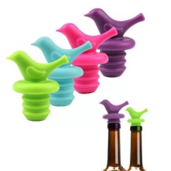 BarTapón para botella de vino - silicona - en forma de pájaro