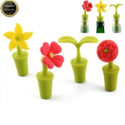 BarTapón para botella de vino - silicona - en forma de flores
