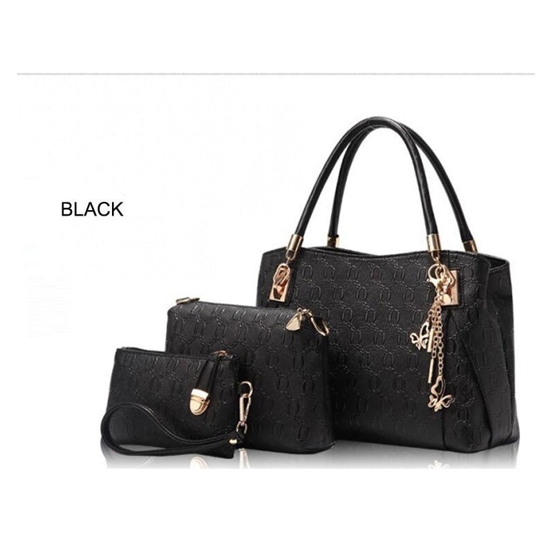 Luxurious leather bags - set 3 piecesSets
