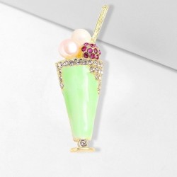 BrochesBroche en forma de helado - con perlas / cristales