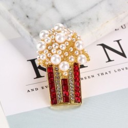 BrochesBroche de perlas en forma de palomitas de maíz - con pedrería