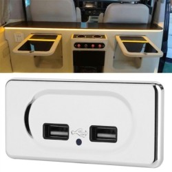 Accesorios de interiorCargador doble USB - toma de corriente - con indicador LED azul - para coche / caravana - 5V/3.1A