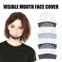 Mascarillas bucalesProtector facial / bucal de plástico transparente - con tela de colores - antivaho - boca visible