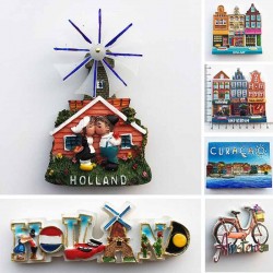 Netherlands - fridge magnets - dutch windmill - Amsterdam - bikesFridge magnets