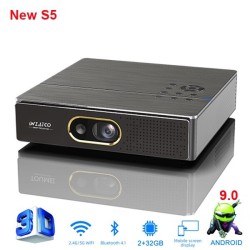 ProyectoresWZATCO S5 - mini proyector DLP 3D - 4K - 5G - WIFI - Smart Android 9- full HD - 1080P