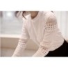 Elegant long sleeve white blouse - hollow out laceBlouses & shirts