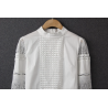 Elegant long sleeve white blouse - hollow out laceBlouses & shirts